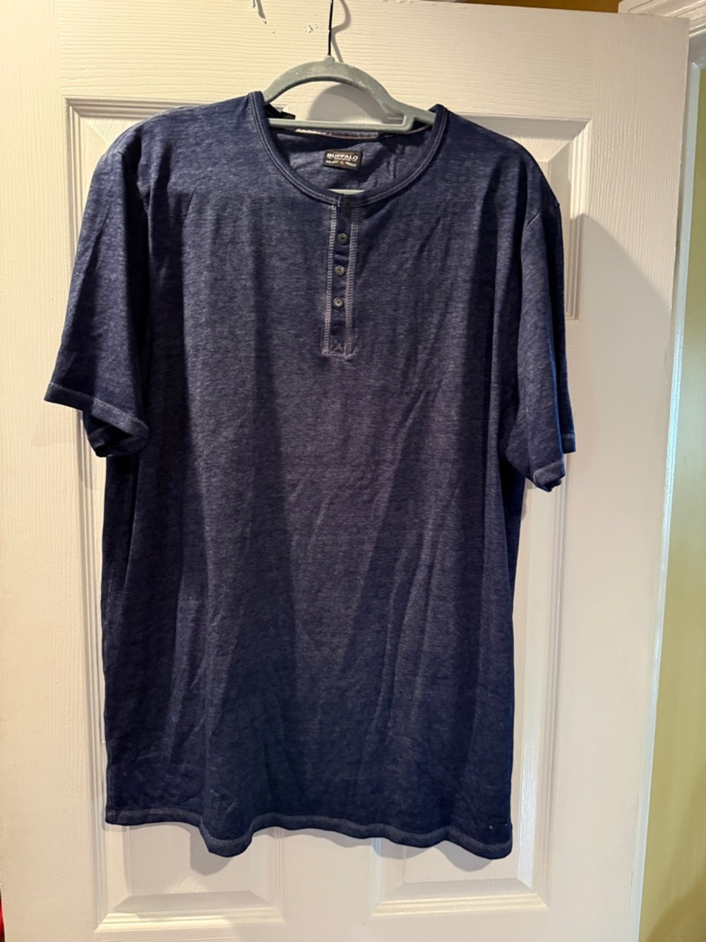 Buffalo David Bitton Navy Short Sleeve Henley Shirt